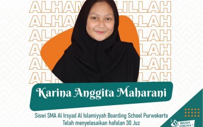 Ukir Prestasi, Karina Anggita Siswi SMA AABS Purwokerto Sukses Khatam Hafalan 30 Juz Al-Qur’an