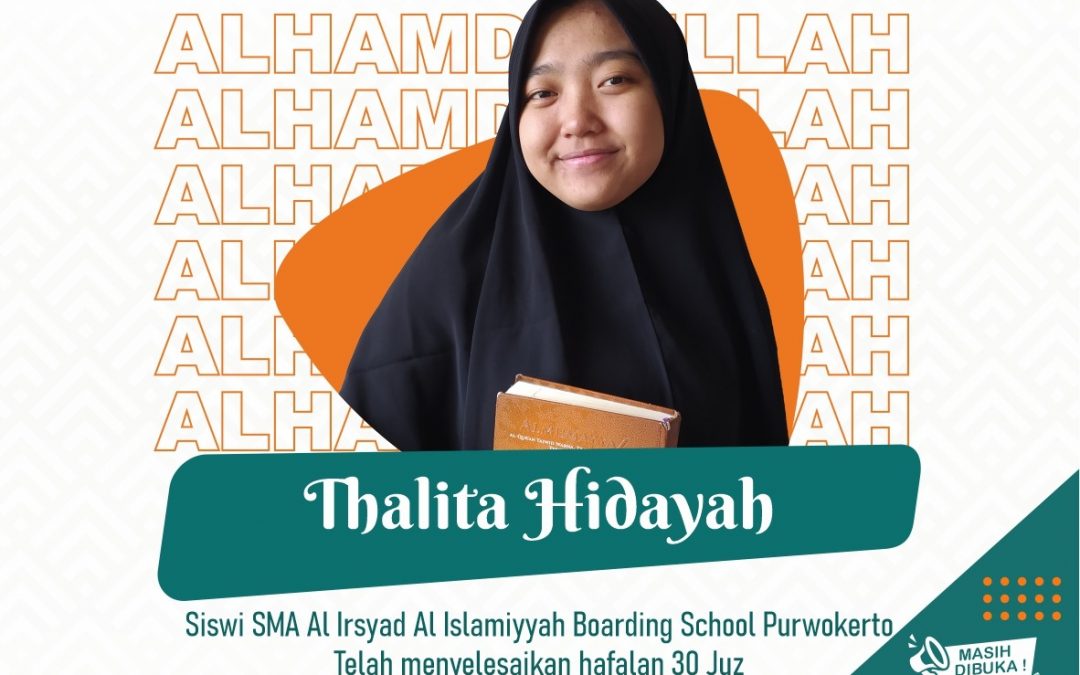 Ukir Prestasi, Thalita Hidayah Siswi SMA AABS Purwokerto Sukses Khatam Hafalan 30 Juz Al-Qur’an