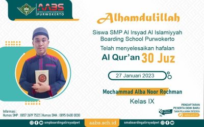 Santri SMP AABS Purwokerto Selesai Hafalan 30 Juz