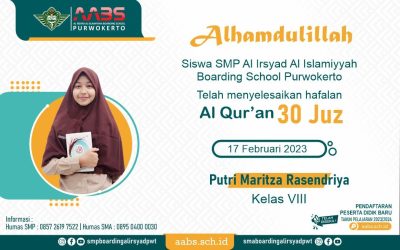Dua Siswa-siswi SMP AABS Purwokerto Khatam Hafalan 30 Juz