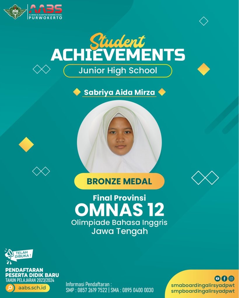 Sabriya meraih Medali Perunggu OMNAS 12 tingkat Provinsi Jawa Tengah