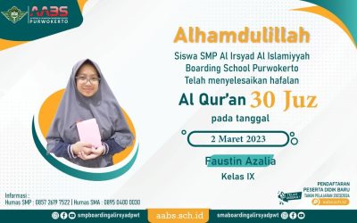 Faustin Azalia, Siswi SMP AABS Khatam Hafalan 30 Juz Al-Qur’an