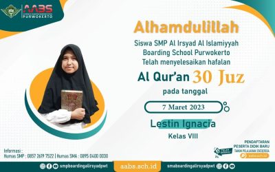 Lestin Ighnacia, Siswi SMP AABS Khatam Hafalan 30 Juz
