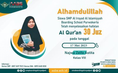 Najwa Zelfa, Siswi SMP AABS Selesai Hafalan Qur’an 30 Juz