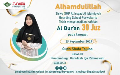 Quds Shafa Tajusa, Santri AABS Selesai Hafalan 30 Juz Al Quran