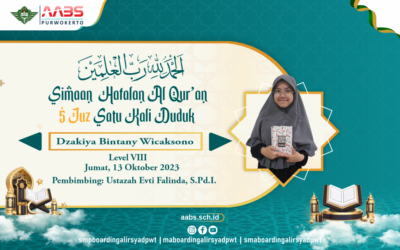 Dzakiya Bintany Wicaksono, Ikuti Tasmi’ 5 Juz Al Quran Sekali Duduk