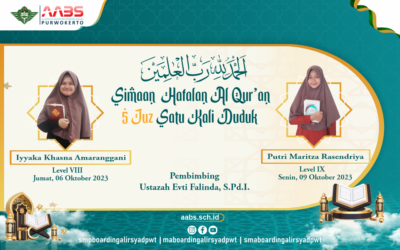 Dua Santri AABS Menyelesaikan Tasmi’ 5 Juz Sekali Duduk