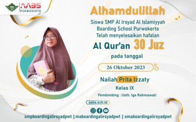 Nailah Prita Izzaty, Santri SMP AABS Selesai Hafalan 30 Juz