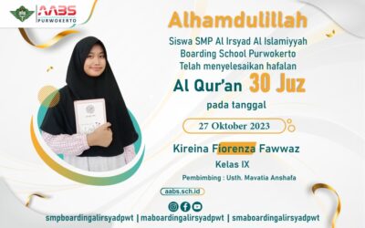 Kireina Fiorenza Fawwaz, Santri SMP AABS Selesai Hafalan 30 Juz Al Quran