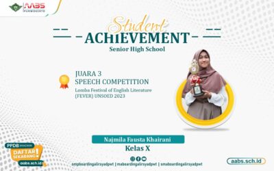 Najmila Fausta Khairani Juara 3 Speech Competition Se-Barlingmascakeb