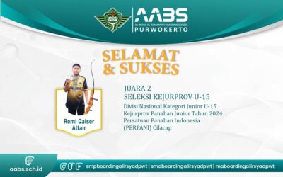 Romi Qaiser Altair, Siswa AABS Purwokerto Lolos Seleksi Kejurprov Panahan Junior Tahun 2024